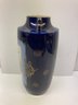 Vintage PMC Limoges France Gold Gilt Cobal Blue Porcelain Vase.