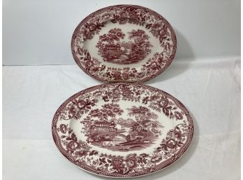 Vintage Staffordshire Transferware Platters