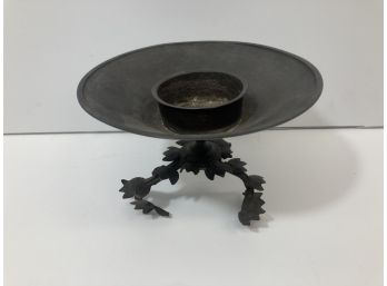 Antique Bronze Patina Candle Holder