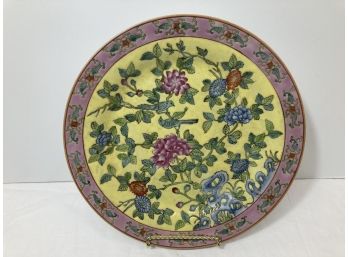 Vintage Chinese Export Rose Famille Plate