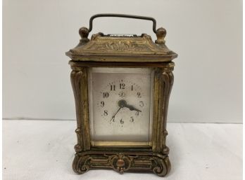 Antique French/Victorian Bronze Brass Gilt Striking Carriage Clock