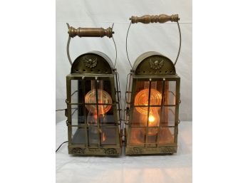 Vintage Cutty Sark Brass Lanterns