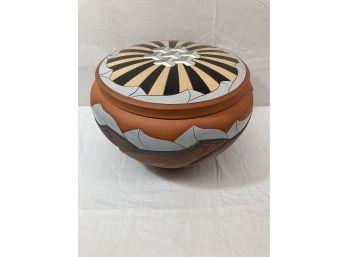 Art Decor Pottery Planter/ Vase Covered