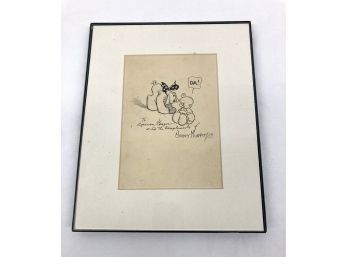 Jimmy Murphy Cartoonist Pen & Ink Drawing 1930s- 1940s