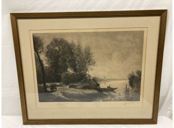 Lucien Gautier Pencil Signed Etching 1886
