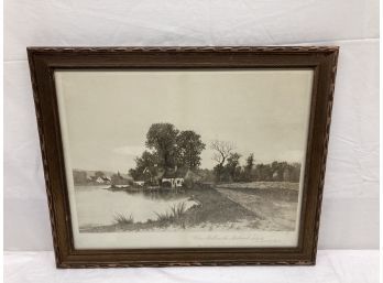 Signed Ernest Christian Rost Etching 1891