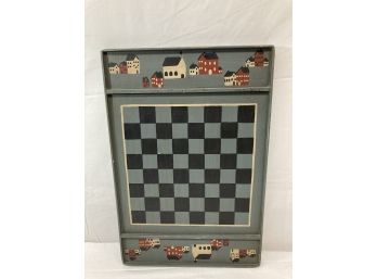 Vintage Hand Painted Chess Game Board