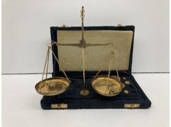 Vintage Brass Balance GM Scale With Weights