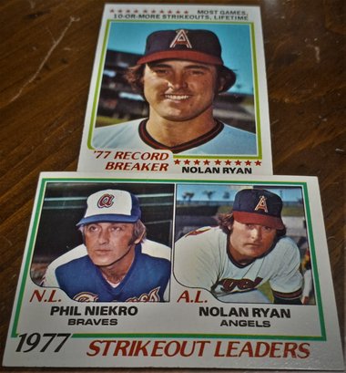 1978 Topps:  Nolan Ryan & Phil Niekro (Strikeout Leader Cards)