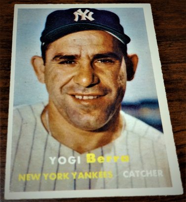 1957 Topps:  Yogi Berra {Hall Of Famer & 10 World Series Rings}