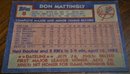 1984 Topps:  Don Mattingly {Rookie Card}
