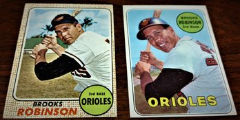 1968 & 1969 Topps:  Brooks Robinson {2-Card Lot}