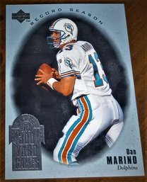 1996 Upper Deck:  Dan Marino '300 Yards Passing...'Record Breaker' Card