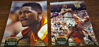 1993 Topps Stadium Club:  Dominique Wilkins & Shaquille O'Neal
