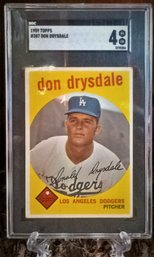 1959 Topps - Don Drysdale:  SGC 4 {'Very Good/Excellent'}