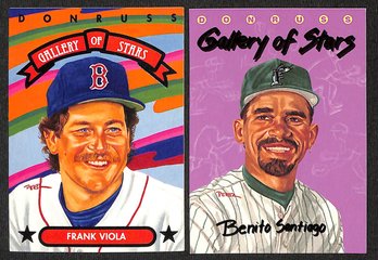 1992 & 1993 Leaf:  Frank Viola & Benito Santiago {2-Card Lot}