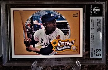 1991 Upper Deck 'Baseball Heroes' Edition - Hank Aaron... {'BGS NM/MT  8.5'}