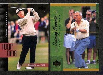 2001 Upper Deck:  Jack Nicklaus & Arnold Palmer {2-Card Lot}