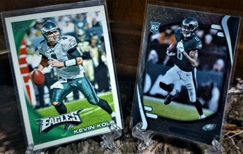 2010 Topps & 2021 Panini Absolute:  Kevin Kolb & Davonta Smith {Rookie Card}