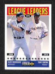 1997 Upper Deck:  Alex Rodriguez & Tony Gwynn {League Batting Leaders}