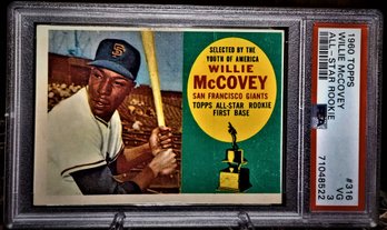 1960 Topps:  Willie McCovey {Rookie Card}...PSA '3' Very Good Rating