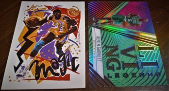 1990 NBA Hoops & 2020/21 Panini Illusions:  Magic Johnson & Kevin Garnett {2 Hall Of Famers}