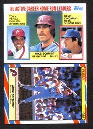 1984 Topps & 1988 Fleer:  Mike Schmidt, Tony Perez & Dave Kingman