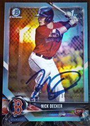 2018 Topps:  Nick Decker (Bowman 1st Card - Autograph)...SP # 265/402