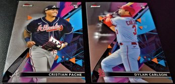 2021 Topps Finest:  Christian Pache & Dylan Carlson {2-card Rookie Lot}