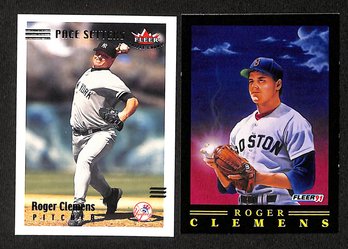 1991 & 2002 Fleer:  Roger Clemens
