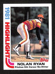 1982 Topps:  Nolan Ryan