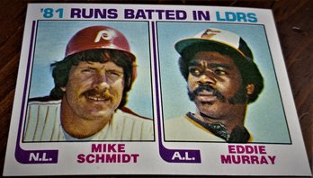 Topps 1982:  RBI Leaders In MLB {Mike Schmidt & Eddie Murray}...both Hall Of Famers!