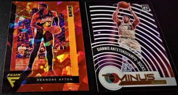 2020-21 Panini Flux & Optic NBA:  Deandre Ayton & Giannis Antetokounmpo
