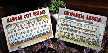 Topps 1970:  Kansas City & California Team Cards {2 Card Lot}