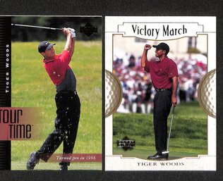 2001 Upper Deck:  Tiger Woods {2-Card Lot}