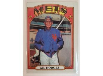 1972 Topps:  Gil Hodges (Manager)