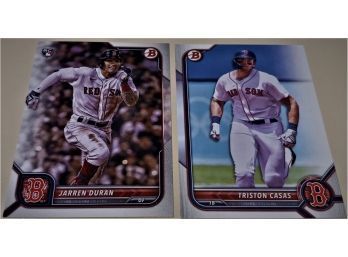 2021 Bowman Chrome:  Jarren Duran & Triston Casas (Red Sox Rookie & Prospects)