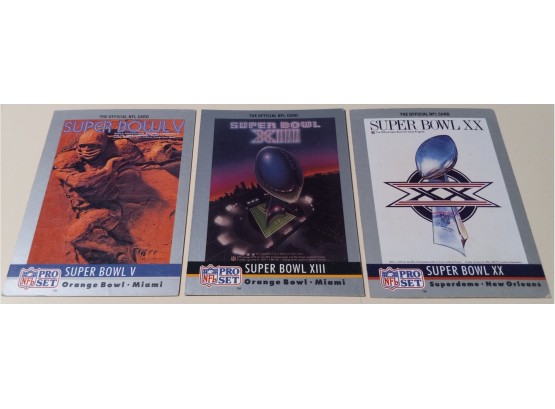 1990 NFL Pro Set:  Commemorative Super Bowl Cards