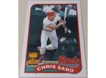 1989 Topps:  Chris Sabo (Rookie Gold Cup Card)