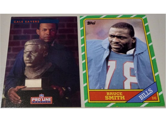 1986 Topps & 1993 NFL Pro Line (Classic):  Bruce Smith (Rookie Card) & Gale Sayers
