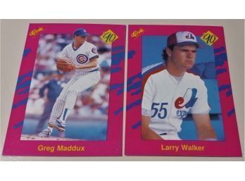 1990  Classic Baseball:  Greg Maddux & Larry Walker (Both In Hall Of Fame)
