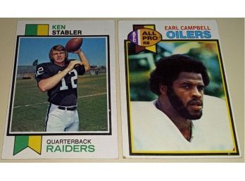1973 & 1979 Topps:  Earl Campbell (Rookie Card) & Ken Stabler