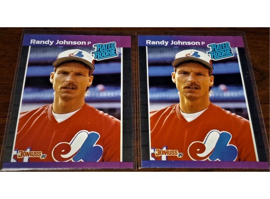1989 Donruss:  Randy Johnson 'Rated Rookie' - 2 Card Lot