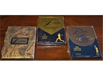 1993 & 1994 Flair Baseball Packs:  Factory Sealed 3-Pack Lot