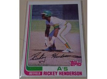 Topps 1982:  Rickey Henderson