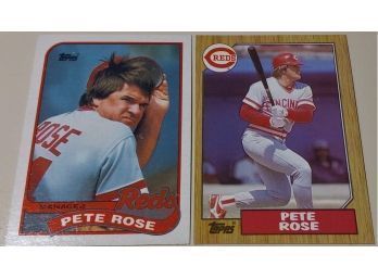 1987 & 1989 Topps: Pete Rose (Last Player Card)