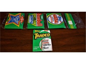 1990 Topps Baseball:  A Cello Pack And Special Traded Pack:  Factory Sealed
