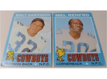 1971 Topps:  Walt Garrison & Mel Renfro