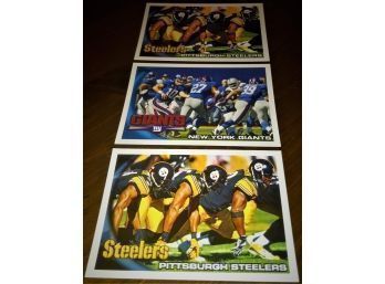 2010 Topps:  Pittsburgh Steelers (2 Cards) & New York Giants