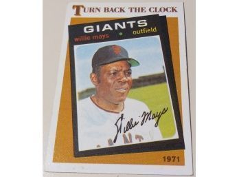 1986 Topps:  Willie Mays - Turn Back The Clock To 1971